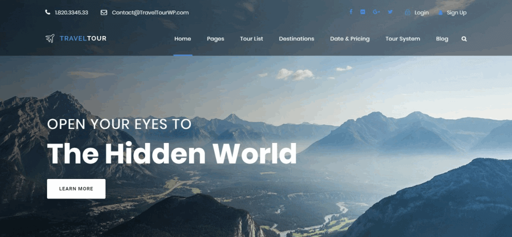 WordPress Travel Themes for Agencies, Blogs and Portals (TravelTour) - ColorWhistle