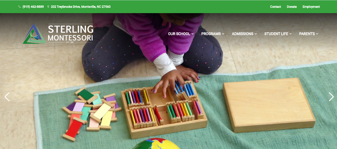Awesome User Interface(UI) for charter school website