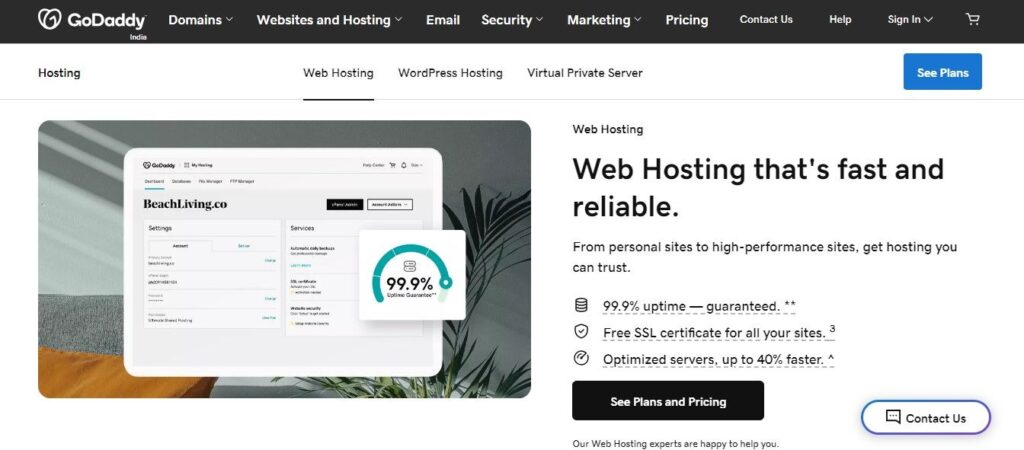 Top WordPress Hosting Providers for Membership Website Development - (Go Daddy Web Hosting) - ColorWhistle