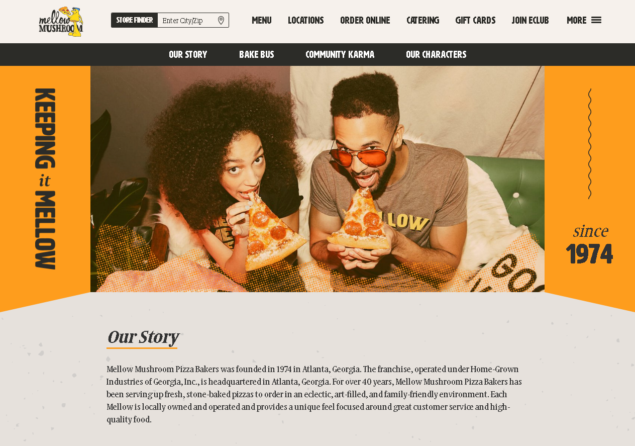MellowMushroom Restaurant Website