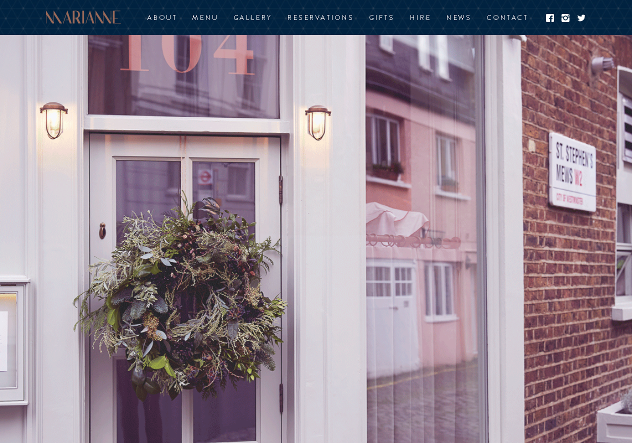 Marianne Restaurant Website