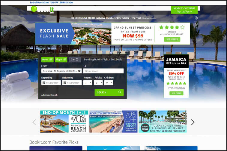 Travel website design and Tourism Package Website Design Ideas (Bookit) - ColorWhistle