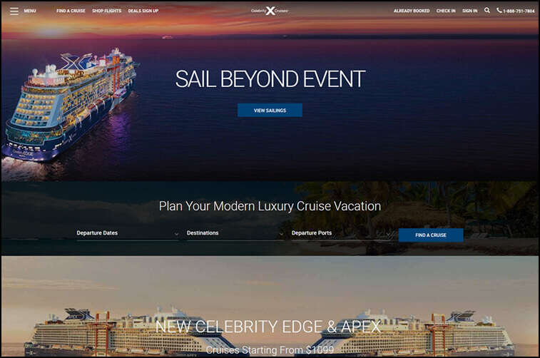 Travel website design  and Tourism Cruise Booking Website Design Ideas - ColorWhistle