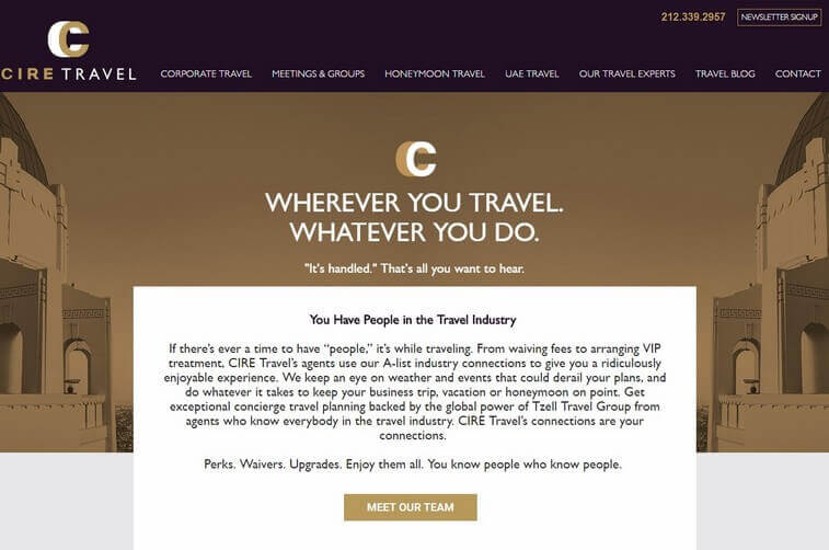 Travel website design  and Tourism Planning Web Design Inspirations (Cire) - ColorWhistle