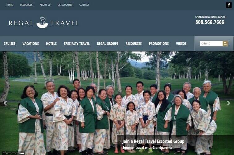 Travel website design and Tourism Planning Website Design Inspirations (Regal) - ColorWhistle