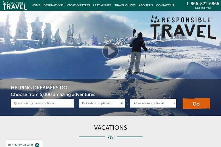 Travel website design and Tourism Website Design Ideas (Responsible Travel) - ColorWhistle