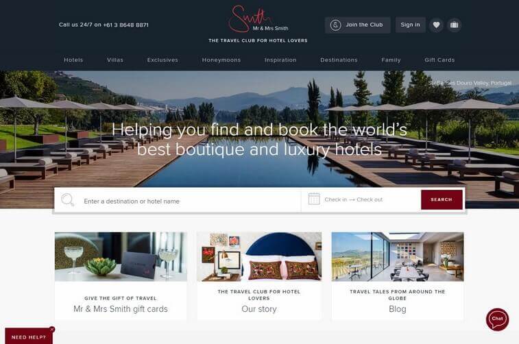 Travel Website Design and Tourism Booking Website Ideas (Smith) - ColorWhistle