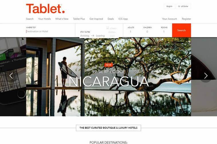 Travel Website Design and Tourism Booking Website Design Ideas (Tablet) - ColorWhistle