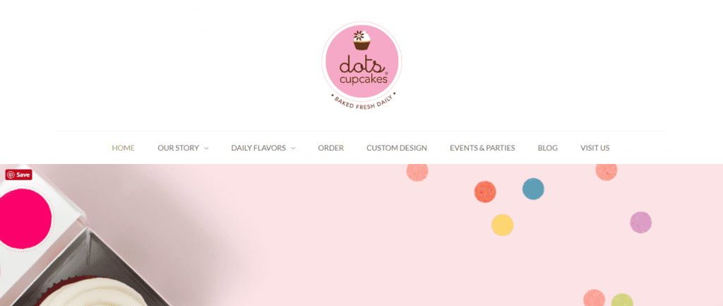 Dots cupcakes-bakery-website-design