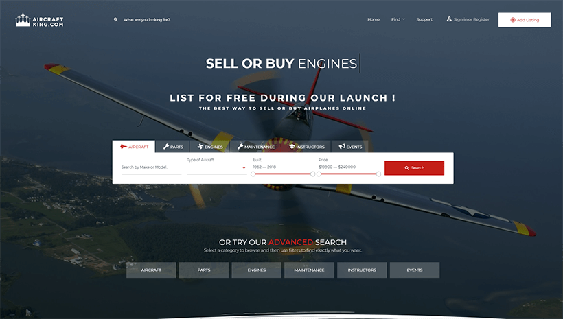 aircraftking - Best elementor website