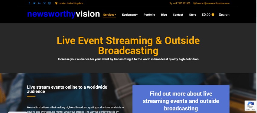 newsworthyvision - website live streaming services company in united kingdom