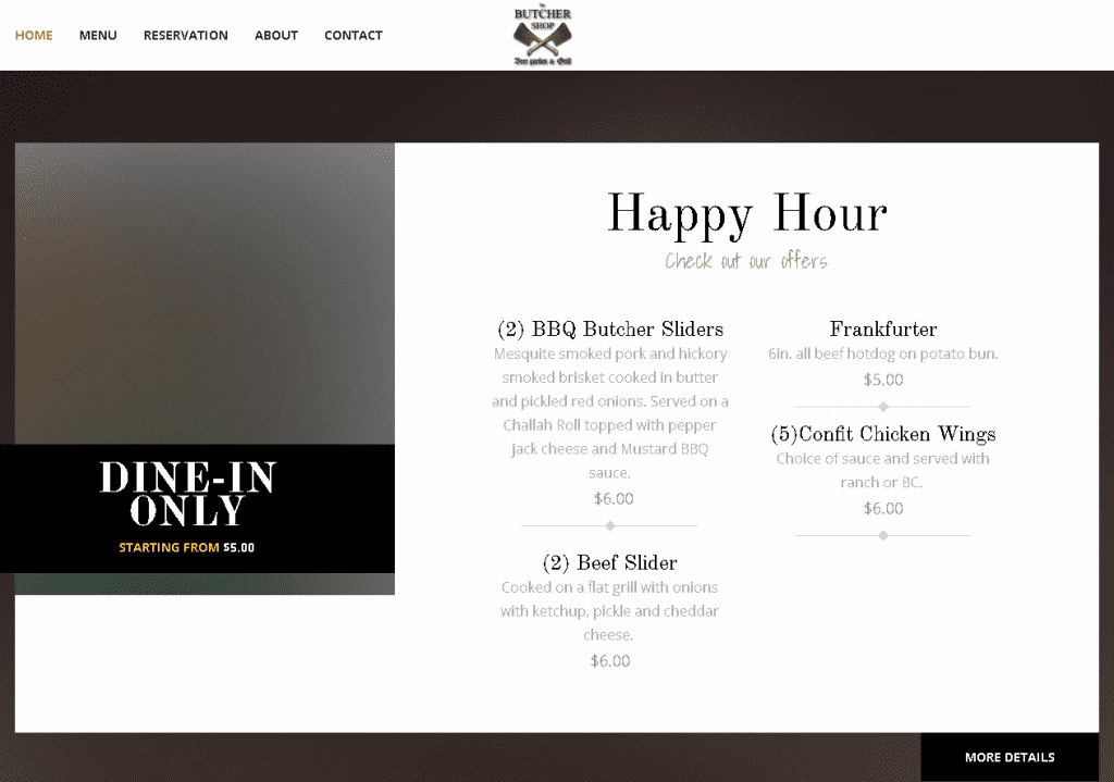 Happy-Hour-Hotel-Website-Features