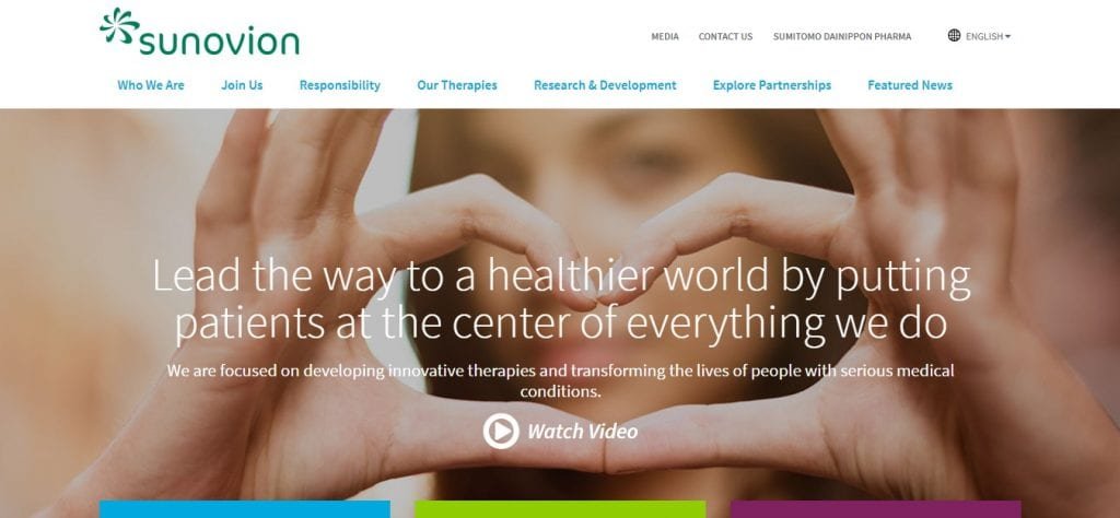 Sunovion-Medical-Healthcare-Website