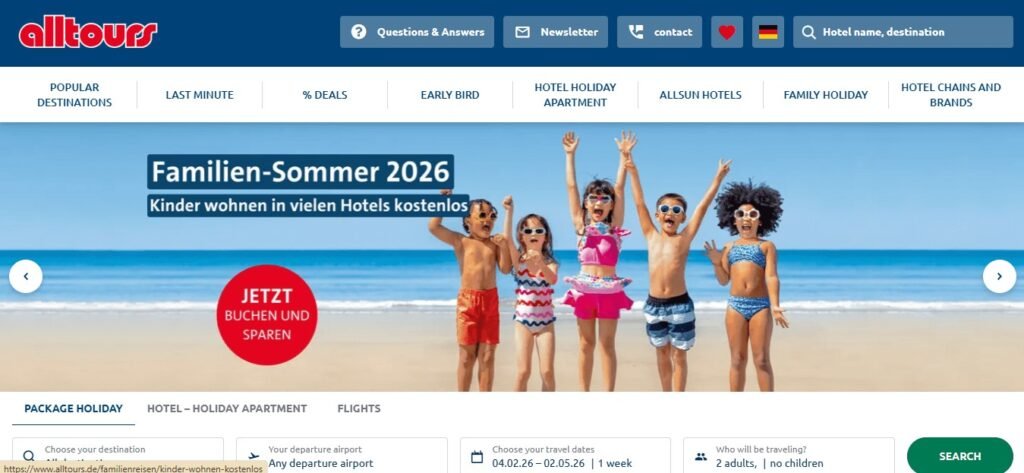 Best Tour Operators & Travel Companies in Europe (Alltours) - ColorWhistle