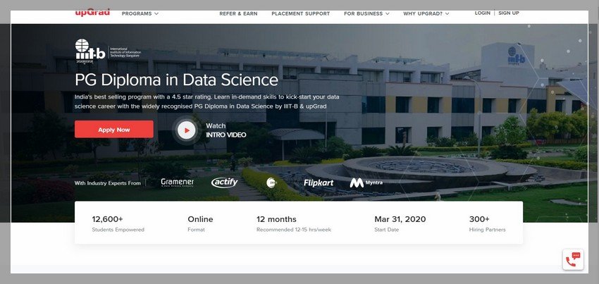 Data Science Certification - Post Graduate Diploma in Data Science upGrad IIITB - online data science training website design ideas and inspirations