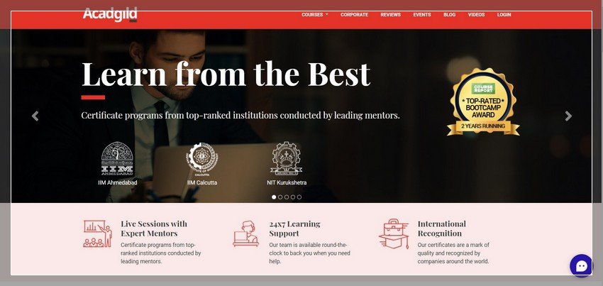 acadgild.com - online data science training website design ideas and inspirations