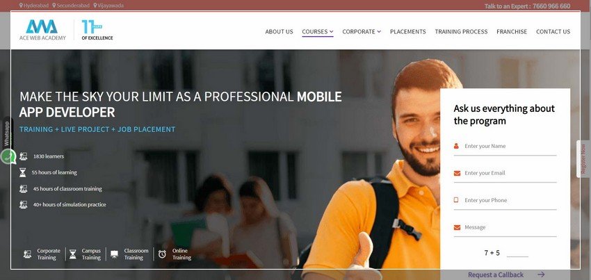 acewebacademy.com - online Mobile app development training website design ideas and inspirations