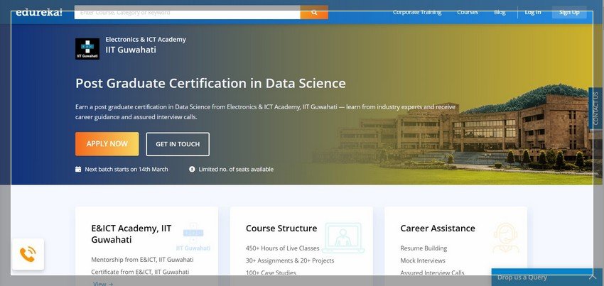 edureka.co - online data science training website design ideas and inspirations