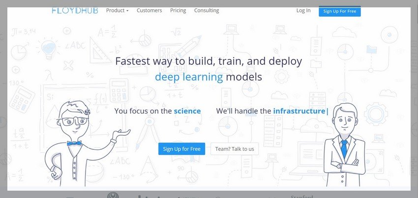 floydhub.com - online Deep learning training website design ideas and inspirations