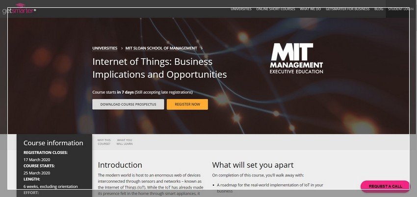 getsmarter.com - online IOT training website design ideas and inspirations