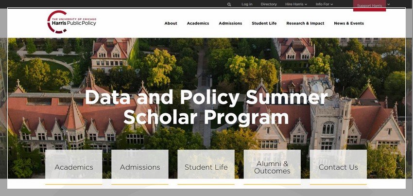 harris.uchicago.edu - online data science training website design ideas and inspirations