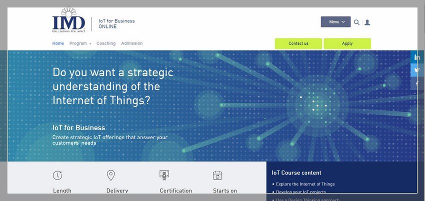 imd.org - online IOT training website design ideas and inspirations