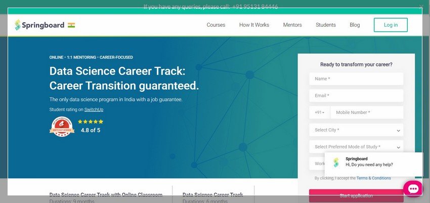 in.springboard.com - online data science training website design ideas and inspirations