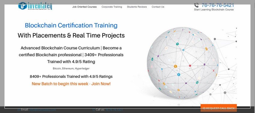 inventateq.com - online Block chain training website design ideas and inspirations