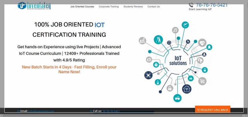 inventateq.com - online IOT training website design ideas and inspirations