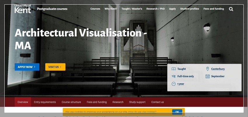 kent.ac.uk-online 3d visualization training website design