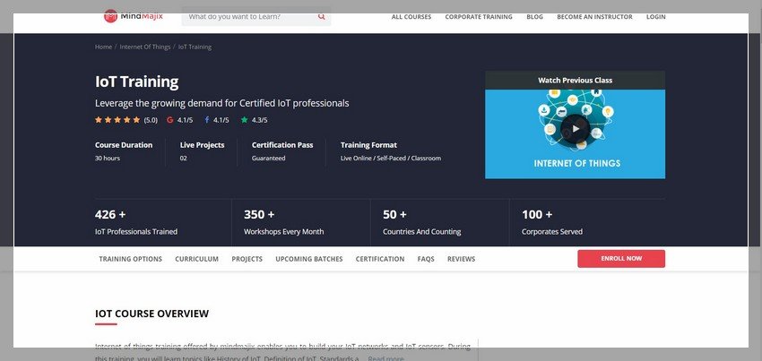 mindmajix.com - online IOT training website design ideas and inspirations