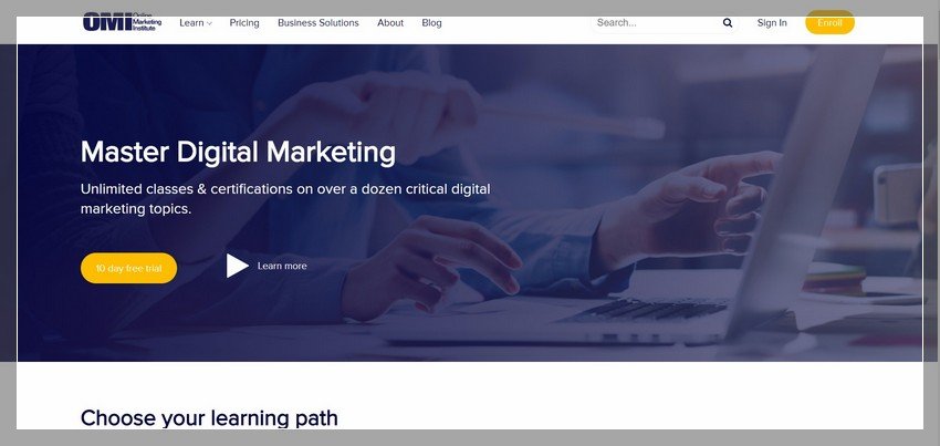 onlinemarketinginstitute.org - online digital marketing training website design ideas and inspirations