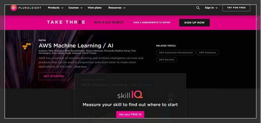 pluralsight.com - online Applied AI training website design ideas and inspirations
