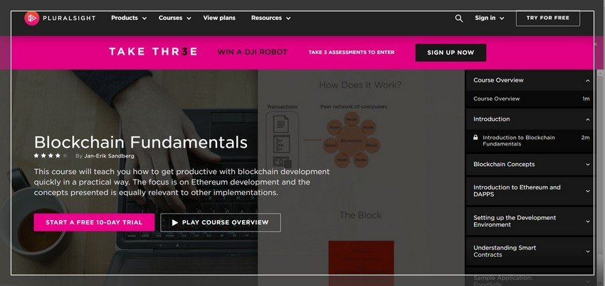 pluralsight.com - online Block chain training website design ideas and inspirations