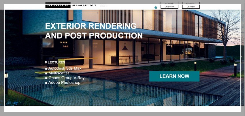 renderacademy.com-online 3d visualization training website design