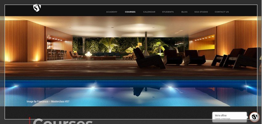 stateofartacademy.com-online 3d visualization training website design