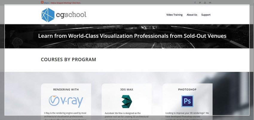 thecgschool.com-online 3d visualization training website design