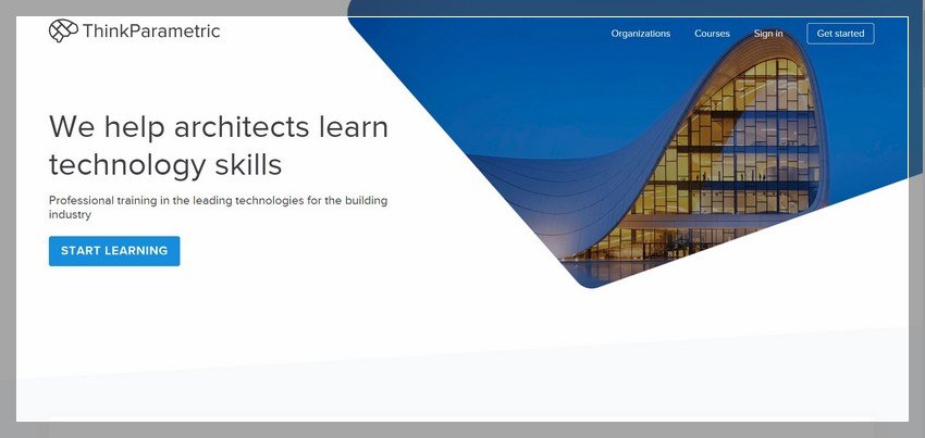 thinkparametric.com-online 3d visualization training website design