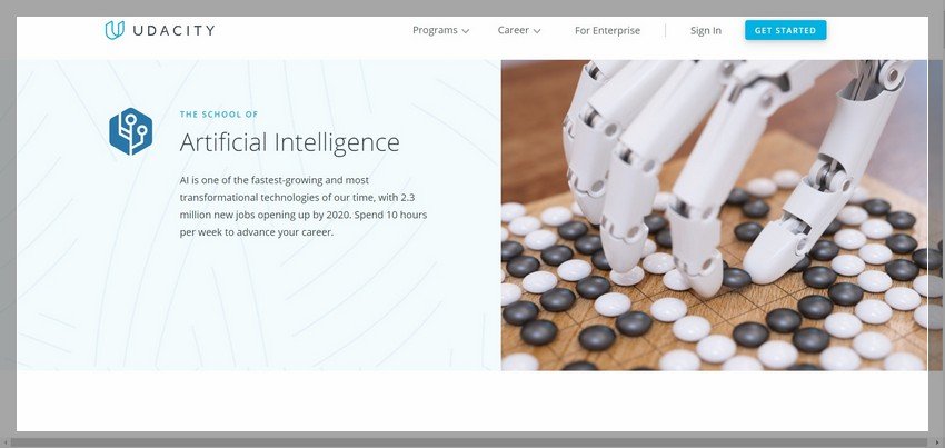 udacity.com - online Applied AI training website design ideas and inspirations