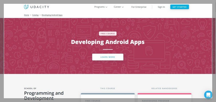 udacity.com - online Mobile app development training website design ideas and inspirations