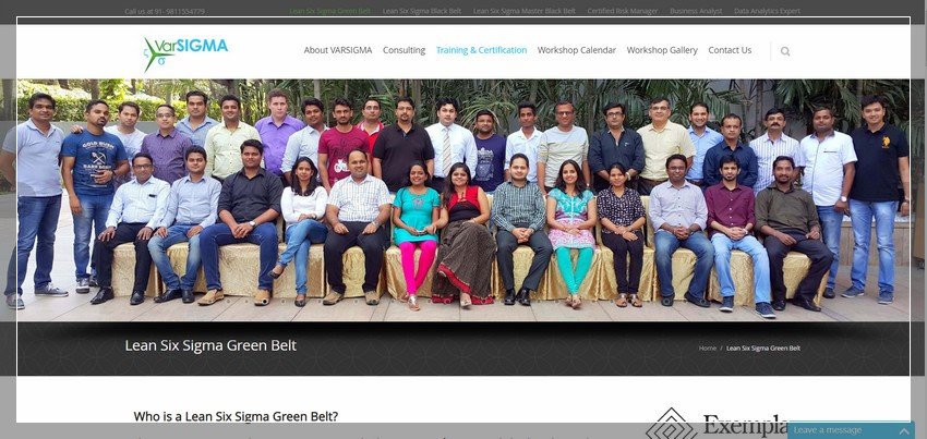 varsigma.com - online lean six sigma training website design ideas and inspirations