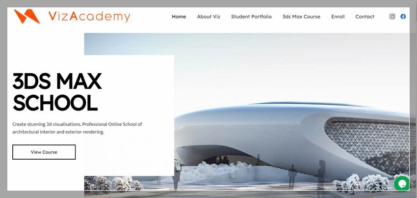 vizacademy.uk-online 3d visualization training website design