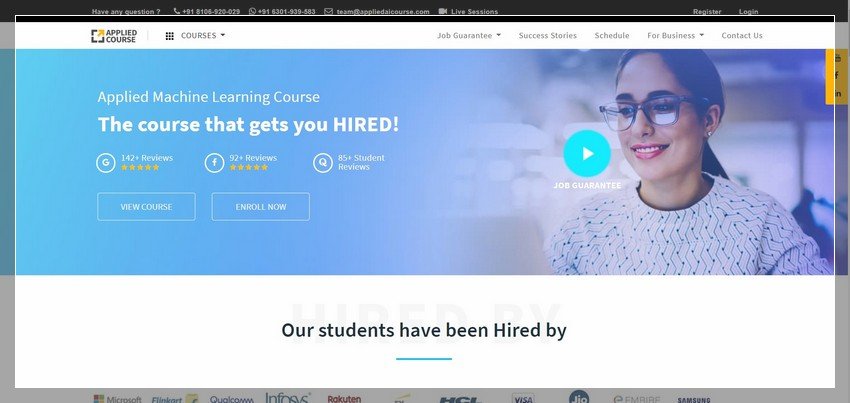 www.appliedaicourse.com - online Applied AI training website design ideas and inspirations