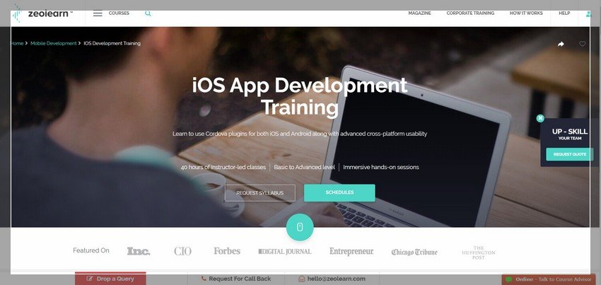 zeolearn.com - online Mobile app development training website design ideas and inspirations