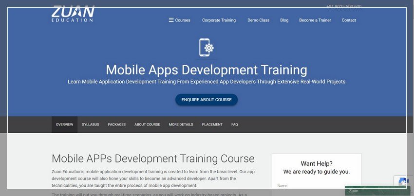 zuaneducation.com - online Mobile app development training website design ideas and inspirations