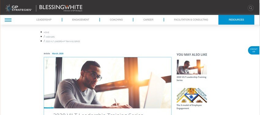 blessingwhite.com - online business management training website design ideas and inspirations