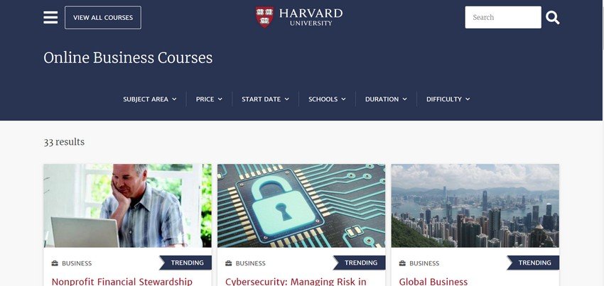 online-learning.harvard.edu - online business management training website design ideas and inspirations