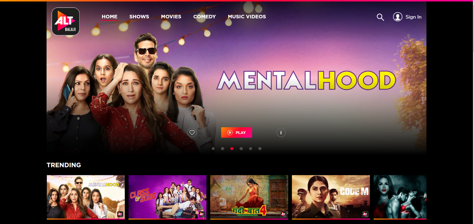 www.altbalaji.com - best OTT platforms ideas, trends and inspirations in India