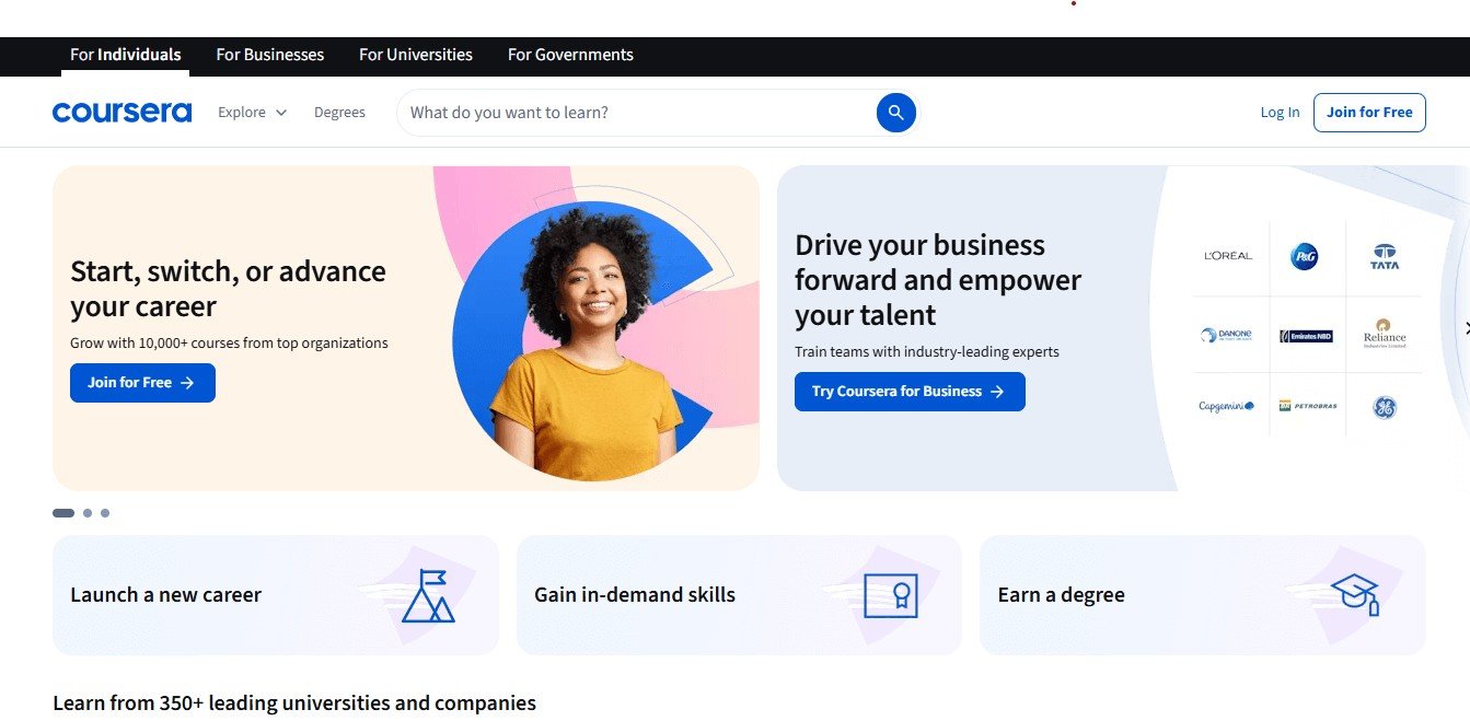 Top Online Learning Platforms (Coursera) - ColorWhistle