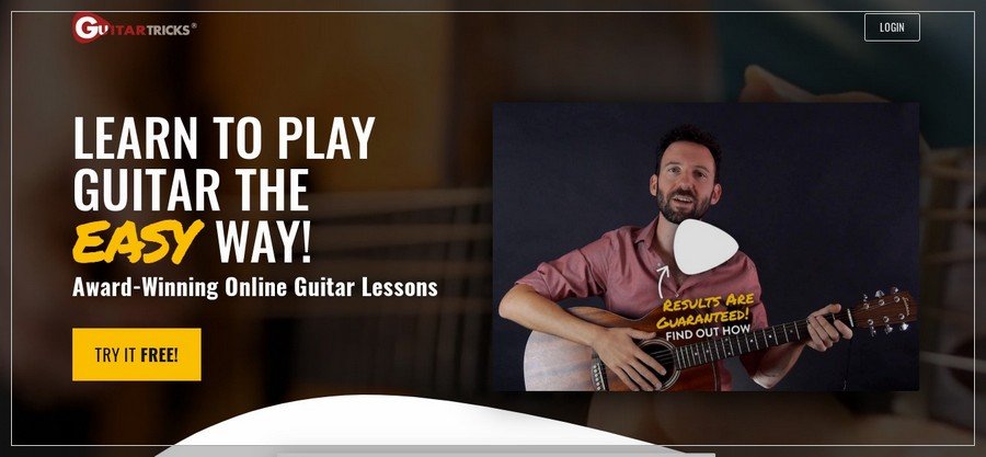 Guitar Tricks Membership Website Inspiration